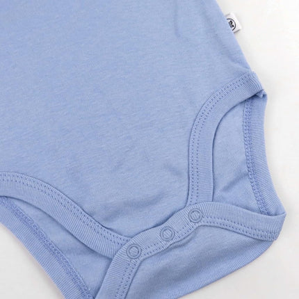 HonestBaby Baby Boys' paquete de 5 bodysuits de manga larga de una pieza 100 % algodón orgánico para bebés varones, unisex, azules Ombre, 6-9 meses