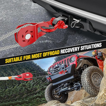 Nilight 10 Ton Winch Snatch Block Towing Pulley Blocks 22,000 LBS Capacity, Heavy Duty Off-Road Recovery Accessory for Synthetic Rope or Steel Cable, Universal Tackle Block for Truck, Tractor, ATV&UTV