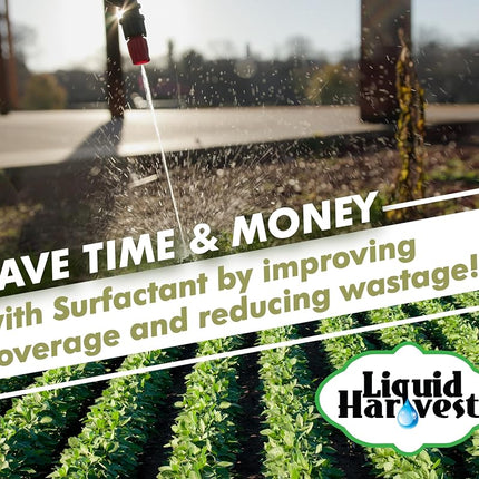 Liquid Harvest Concentrated Surfactant for Herbicides Non-Ionic 16oz, Increase Product Coverage, Increase Product Penetration, Increase Product Effectiveness
