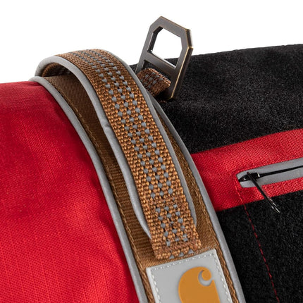 Carhartt Nylon Ripstop Service Dog Harness, High Risk Red/Carhartt Brown, X-Large