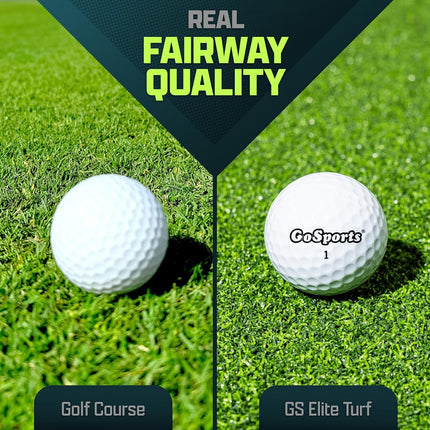 GoSports Golf Hitting Mat - ELITE 5 x 3 ft - 5 mm Artificial Turf Training Mat for Indoor/Outdoor Swing Practice, Includes 3 Rubber Tees