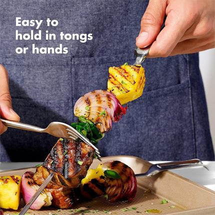 OXO Outdoor Stainless Steel Grilling Skewer Set, 6-Piece
