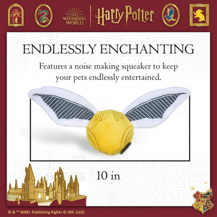 Harry Potter Snitch Pet Squeaker | Quidditch Inspired Dog Toy | Crinkle Dog Toy, Squeaky Ball