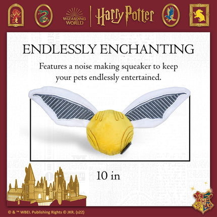 Harry Potter Snitch Pet Squeaker | Quidditch Inspired Dog Toy | Crinkle Dog Toy, Squeaky Ball
