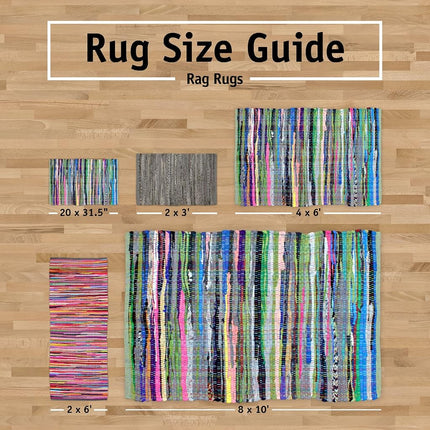 DII Variegated Recycled Yarn Modern Edge Stripe, 2x3', Gray