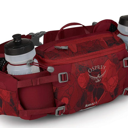 Osprey Savu 5 Lumbar Bike Hydration Pack, Claret Red, One Size