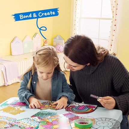 Klever Kits Window Art Making Kits Suncatcher 4Pcs, Gem Painting Kits, Suncatcher Art and Crafts for Kids 5 6 + Years