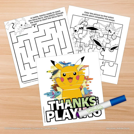 Pokemon 20 Page Imagine Ink Coloring Book Pad, Mess Free Marker Bendon 54126