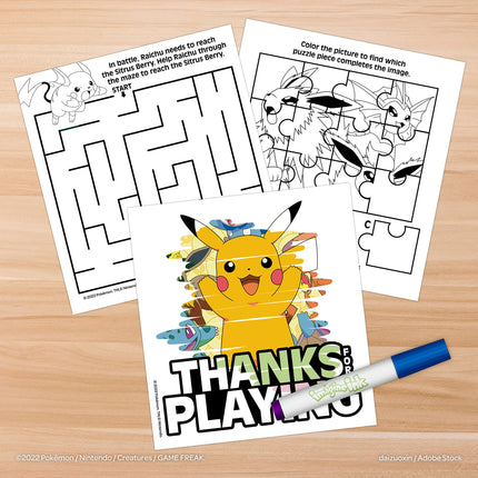 Pokemon 20 Page Imagine Ink Coloring Book Pad, Mess Free Marker Bendon 54126
