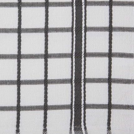 DII Basic Terry Collection Windowpane Dishtowel Set, 16x26, Mineral Gray, 4 Count