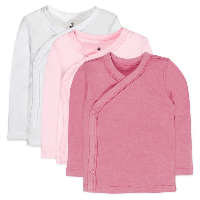 HonestBaby Baby 3-Pack Organic Cotton Long Sleeve 