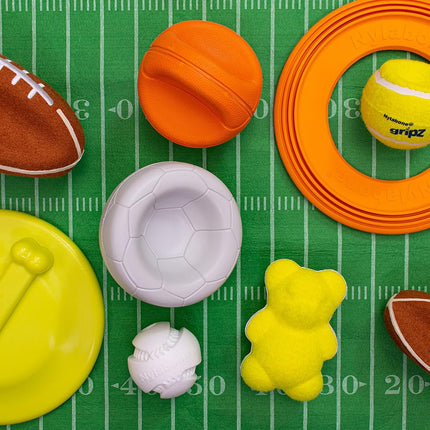 Nylabone Power Play Gripz Dog Soccer Ball Toy with Easy Pickup Design Medium - 5.5 in.