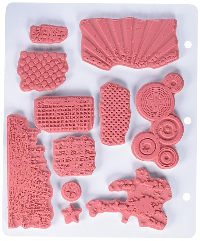 Stampers Anonymous Tim Holtz Large Cling Rubber Stamp Set, Bitty Grunge