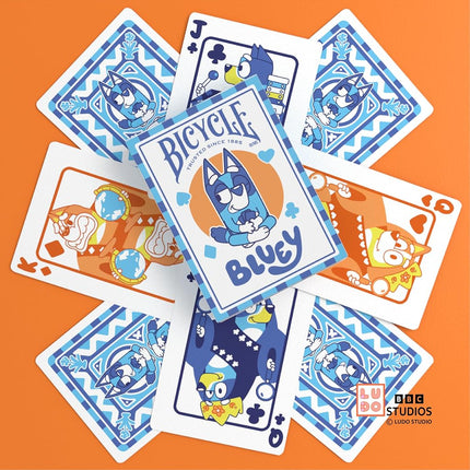Bicycle Bluey Playing Cards Deck, Cute and Collectible Bluey Toys Deck of Card Game for Family Game Night Featuring Bingo, Chilli, and Bandit