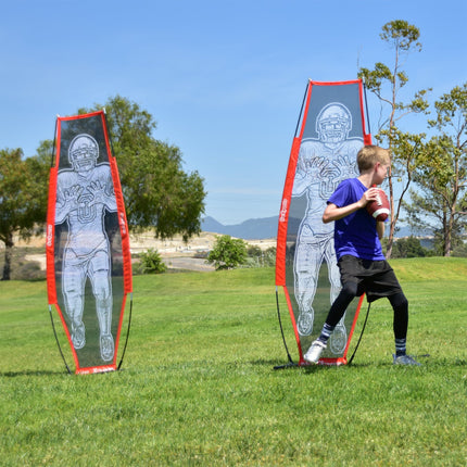 GoSports Football Xtraman Mannequin d'entraînement de défenseur pour Quarterback | QB Receveur pour la précision de la passe, les exercices de jeu de jambes et la pratique du blocage des joueurs de ligne