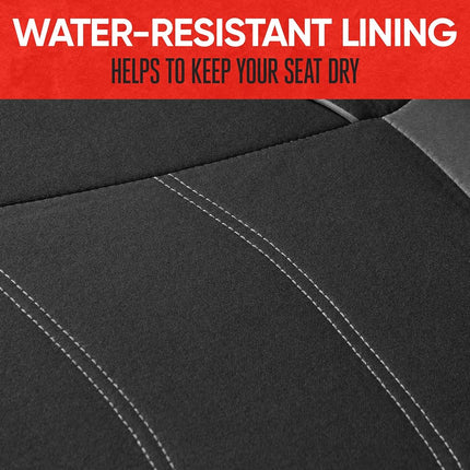 Motor Trend Black Cloth Car Seat Covers for Front Seats – Premium Automotive Bucket Seat Covers, Made for Vehicles with Removable Headrests, Interior Covers for Car Truck Van SUV