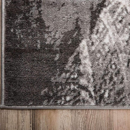 Alfombra de pasillo tradicional vintage gris oscuro de la colección Sofía de Unique Loom (0,6 m x 3 m)