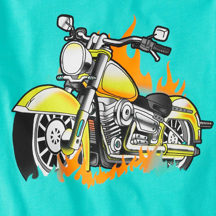 The Children's Place Boys' Vehicle Short Sleeve Graphic T-Shirts,multipacks, Racecar/Beach Car/Motorcycle, X-Large