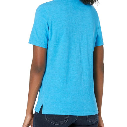 Polo de rendimiento Hanes X-Temp para mujer, azul neón jaspeado, talla 2XL