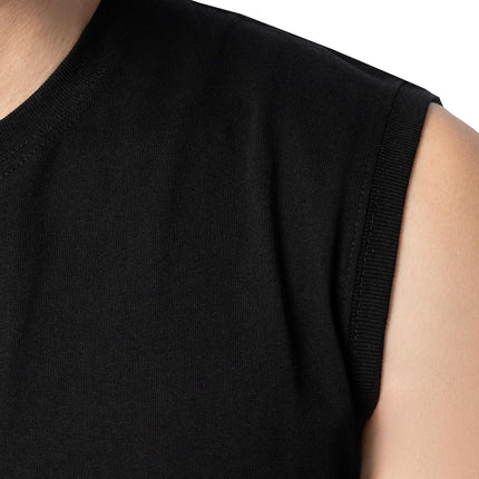 Fruit of the Loom Men's Eversoft Cotton Sleeveless T Shirts, Breathable & Moisture Wicking with Odor Control, Sizes S-4x Undershirt, Muscle-2 Pack-Black, XXXXL (Pack of 2)