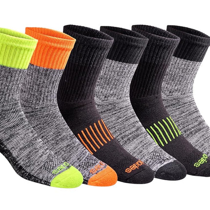 Calcetines para hombre Dickies Dri-Tech Mid-Crew de longitud cómoda con control de humedad, disponibles en M-XL (6, 12 pares), longitud cómoda de alta visibilidad surtidos (6 pares), grandes