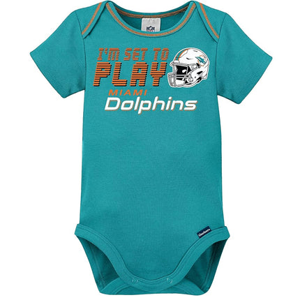 Gerber Body de manga corta unisex para bebé de 3 unidades, talla estándar de la NFL, color del equipo, 3-6 meses