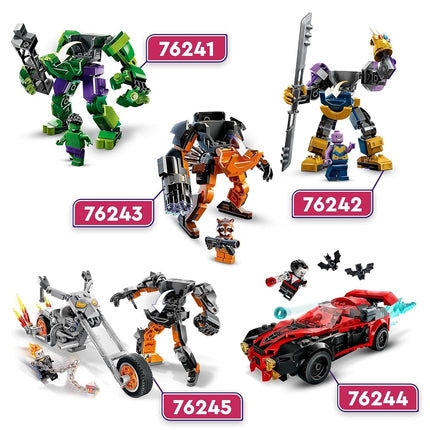 LEGO 76244 Marvel Miles Morales vs. Morbius, Spider-Man Building Toy for Boys and Girls with Race Car and Minifigures, Adventures in the Spiderverse Set