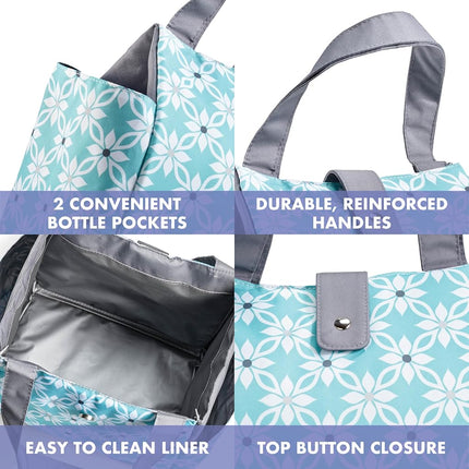 Fit+Fresh Westport Adult Insulated Lunch Bag women love as a Lunchbox, Lunch Tote - Cute Small Lunch Box For Women, Lunch box men, lunch bags women, insulated lunch box, lunch boxes, adult lunch, Aqua
