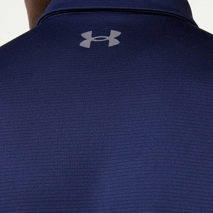Polo Under Armour Tech para hombre, azul marino/grafito, talla grande
