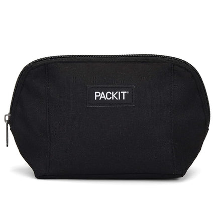 Bolsa de refrigerios PackIt Freezable, negra, fabricada con tecnología EcoFreeze, plegable, reutilizable, cierre de cremallera que sella el aire frío y seco, ideal para todas las edades y refrigerios frescos para llevar.
