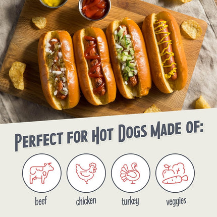 Nostalgia 2 Slot Hot Dog and Bun Toaster with Mini Tongs, Hot Dog Toaster Works with Chicken, Turkey, Veggie Links, Sausages and Brats, Retro Red