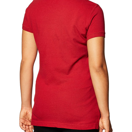 Polo Dickies para mujer, piqué, rojo cereza, S
