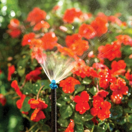 Rain Bird MSFQSTKX Drip Irrigation Close Coverage Fan Spray on Riser Stake, 90° Quarter Circle Pattern, 5' Spray Distance