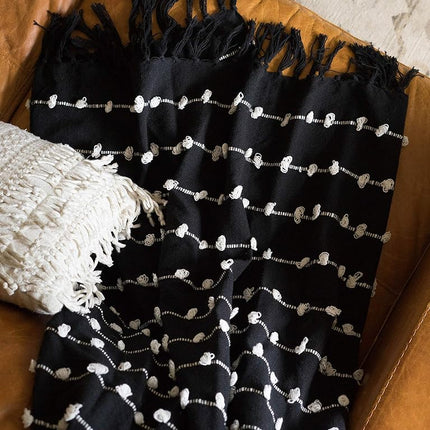 DII Woven Loop Throw Collection, 50x60, Black