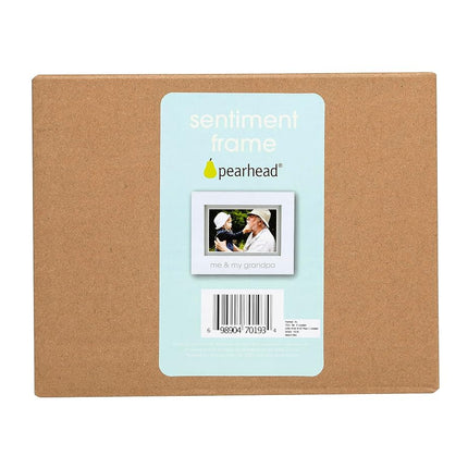 Pearhead Me and My Grandpa Sentiment Baby Picture Frame, Baby Keepsake Photo Frame, Gender-Neutral Baby Nursery Décor, Grandparents Gift, White