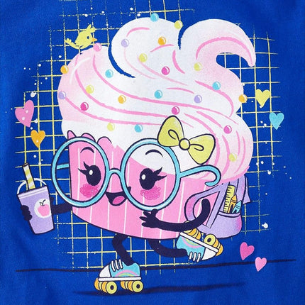 The Children's Place Girls' School Days Short Sleeve Graphic T-Shirts, Multipack, First Day of School/Cupcake/Doughnut, Medium