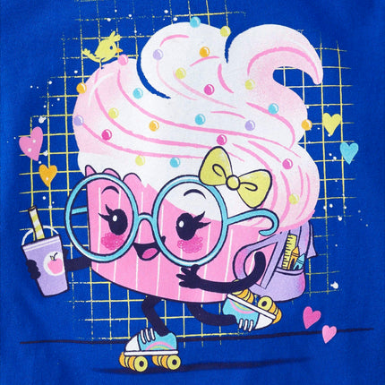 The Children's Place Girls' School Days Short Sleeve Graphic T-Shirts, Multipack, First Day of School/Cupcake/Doughnut, XX-Large