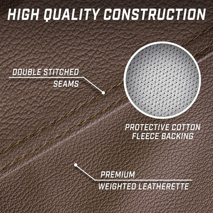 GoSports 6 ft Premium Leatherette Pool Table Cover - Waterproof & Tearproof - Heavy Duty Indoor & Outdoor Billiard Table Cover - Brown