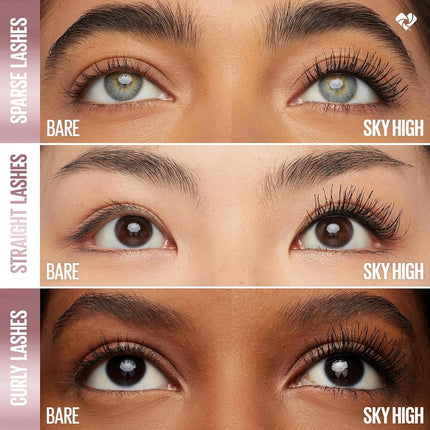 Maybelline Lash Sensational Sky High Washable Mascara Makeup, Volumizing, Lengthening, Defining, Curling, Multiplying, Buildable Formula, Cosmic Black 7.2ml