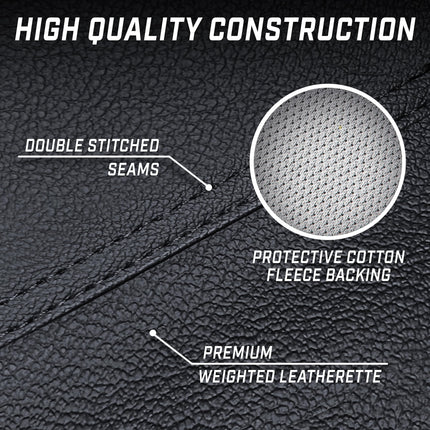 GoSports 9 ft Premium Leatherette Pool Table Cover - Waterproof & Tearproof - Heavy Duty Indoor & Outdoor Billiard Table Cover - Black
