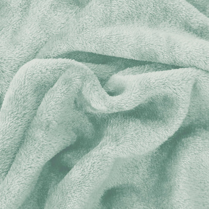 Elegant Comfort Luxuriously Soft 4-Piece Velvet Plush Flannel Sheet Set - Premium Quality - Cozy Warm, Anti-Static, Non Pilling Fuzzy Velvet Flannel Fleece Deep Pocket Sheet Set - Full, Mint Green