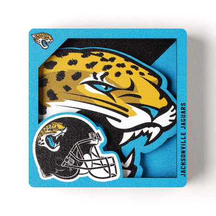 YouTheFan NFL Jacksonville Jaguars 3D Logo Series Magnets
