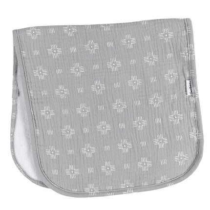 Gerber Baby Unisex Muslin Burp Cloths 5-Pack, Multi Teal Dots, Large Size 20" x 10"