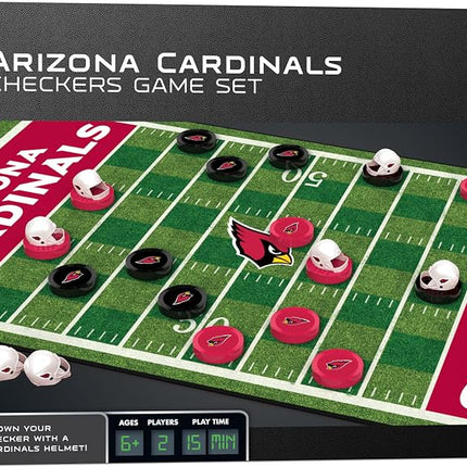 MasterPieces NFL Arizona Cardinals Checkers Board Game Set, For 2 Players, Ages 6+