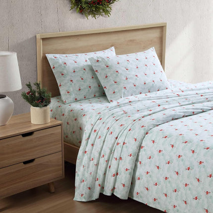 Tommy Bahama - Queen Sheet Set, Cotton Percale Bedding Set, Super Soft and Cozy Home Decor, Oeko-Tex Certified (Flamingo Santa Red, Queen)