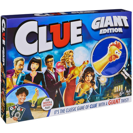 Giant Clue Classic Mystery Party Retro Board Game Summer Toy with Large Rooms, Giant Cards, and Foam Tools, for Kids and Families Ages 8 and up