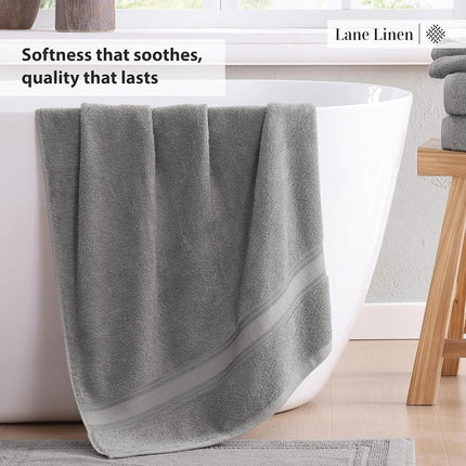 LANE LINEN 6 Piece Ultra Thick & Absorbent Bath Towel Set — 100% Soft Cotton — 2 Bath Towels, 2 Hand Towels, 2 Face Towels — Quick Dry, Hotel Quality (Blue)