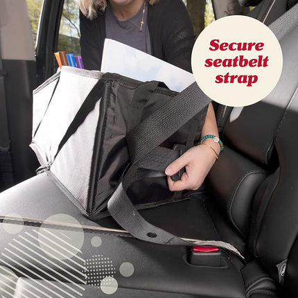 Lusso Gear Car Seat Organizer for Front or Backseat Great for Adults & Kids Featuring 8 Storage Compartments for Toys, Magazines, Tissues, Maps, Books, Documents, Games & More