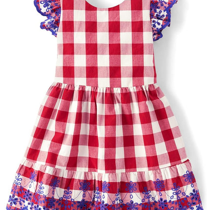 Gymboree Vestidos de manga corta para niñas y niñas pequeñas, cuadros de calabaza, 8