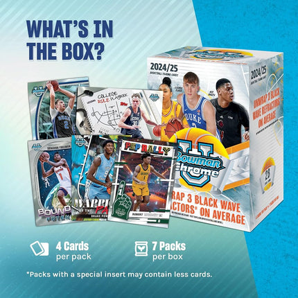 Topps 2024-25 Bowman University Chrome Basketball - Factory Sealed - Value Box